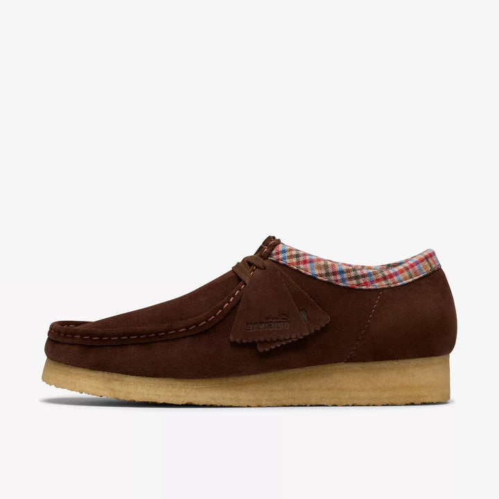 Clarks Originals Mens Chocolate Combi Suede Wallabee Lace Up Crepe Soles