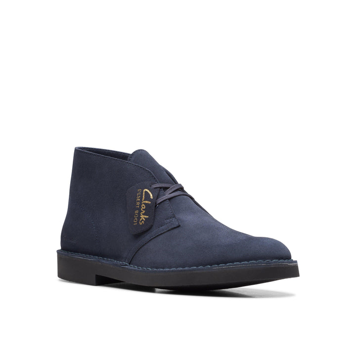 Clarks Originals Desert Boot Evo Suede Leather Ortholite Removable Soles Navy