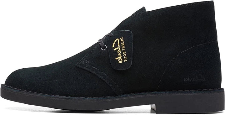 Clarks Originals Desert Boot Evo Black Suede Leather Ortholite Removable Soles