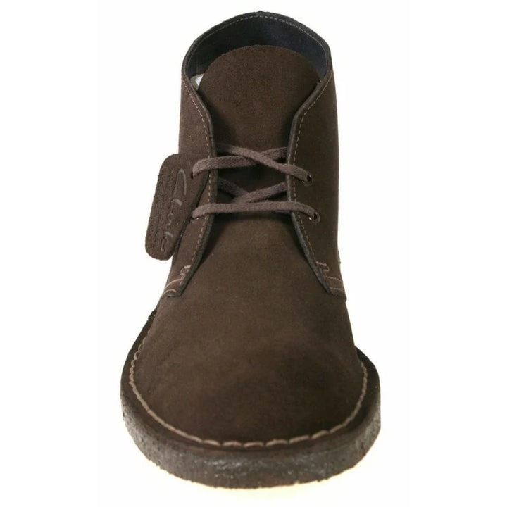 Clarks Originals Desert Boots Mens Dark Brown Suede With Crepe Rubber Soles