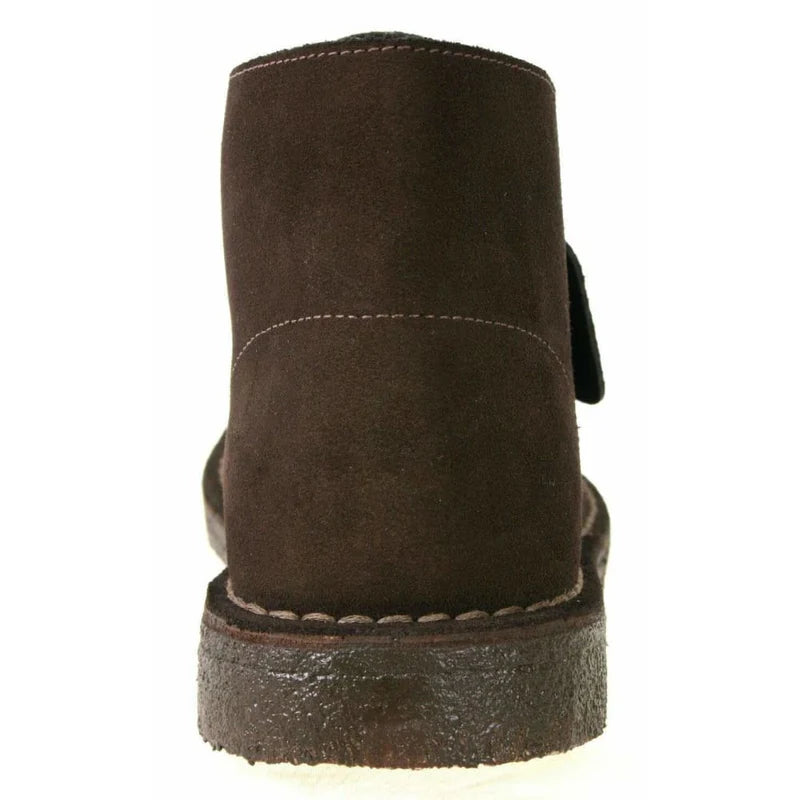 Clarks Originals Desert Boots Mens Dark Brown Suede With Crepe Rubber Soles