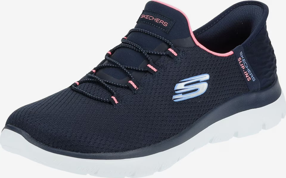 SKECHERS Slip Ins Summits Diamond Dream  Ladies Blue Wide Fit Hands Free Slip On Trainers (Copy)