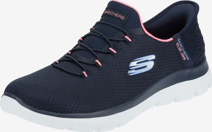 SKECHERS Slip Ins Summits Diamond Dream  Ladies Blue Wide Fit Hands Free Slip On Trainers (Copy)