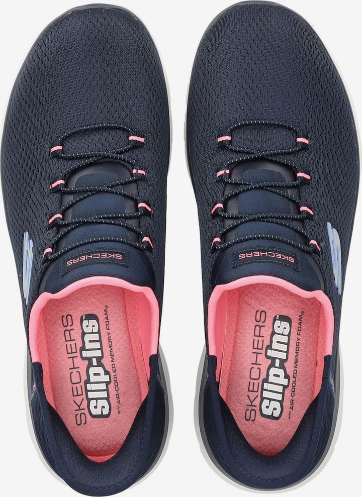 SKECHERS Slip Ins Summits Diamond Dream  Ladies Blue Wide Fit Hands Free Slip On Trainers (Copy)