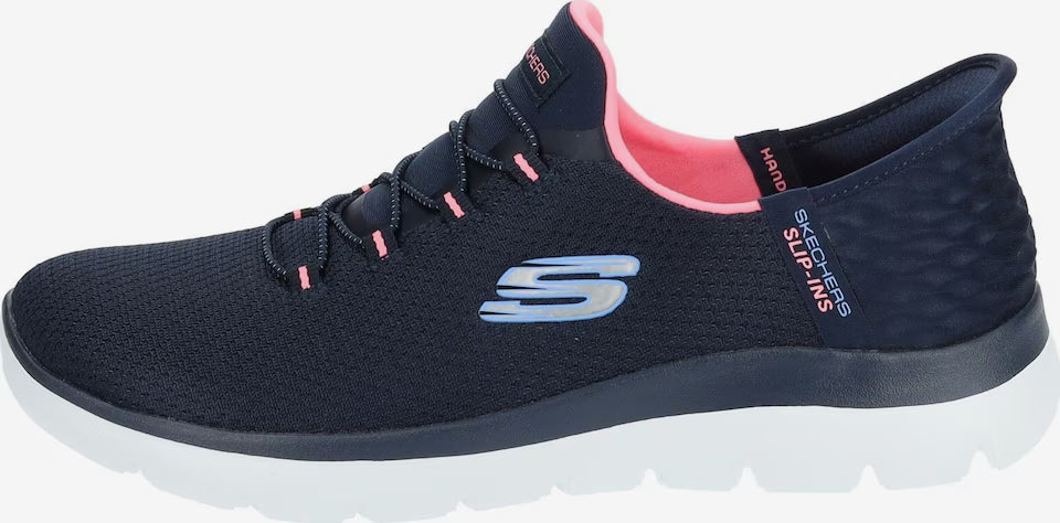 SKECHERS Slip Ins Summits Diamond Dream  Ladies Blue Wide Fit Hands Free Slip On Trainers (Copy)