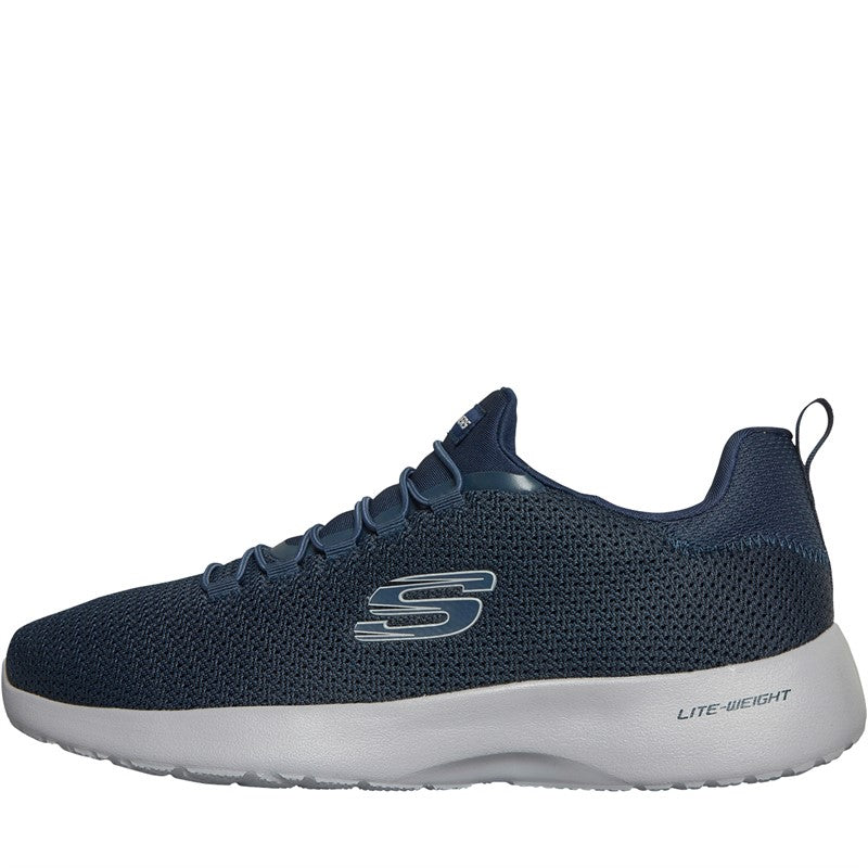 Skechers Dynamight Mens Bungee Elasticated Lace Lightweight Machine Washable Trainers Navy
