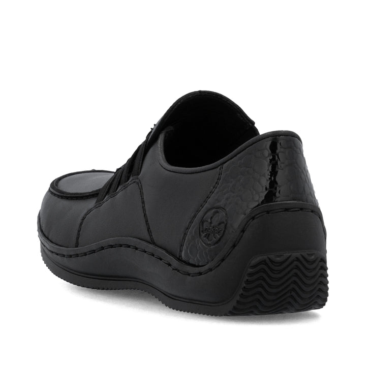 Rieker L1777 Antistress Womens Black Leather Wide fit Walking Casual Comfort Shoes