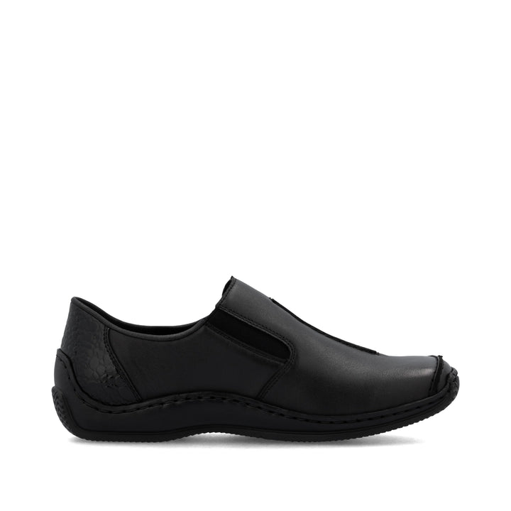 Rieker L1777 Antistress Womens Black Leather Wide fit Walking Casual Comfort Shoes