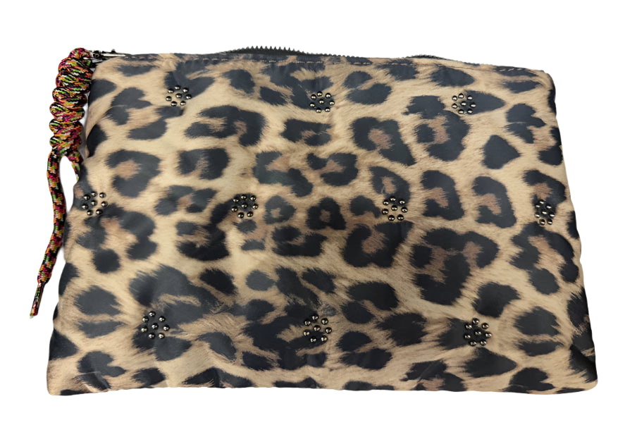 Herbosa Ladies Leopard Print Fabric Evening Clutch Bag