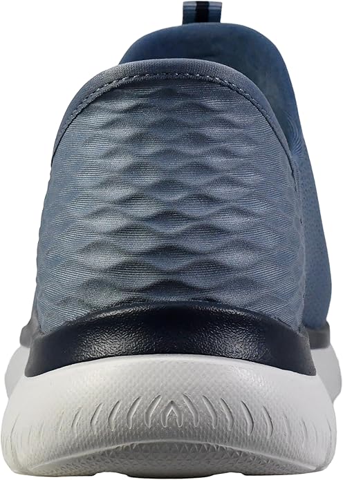 Skechers Slip Ins High Range Mens Bungee Hands Free Vegan Trainers Slate Blue
