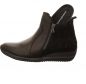 Waldlaufer Himona Ladies Wide Fit Black Leather/Suede Double Zip Up Ankle Boot