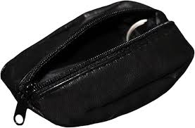 Forest Unisex Small Black Leather Zipped Purse With Key Ring