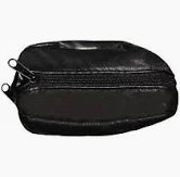 Forest Unisex Small Black Leather Zipped Purse With Key Ring