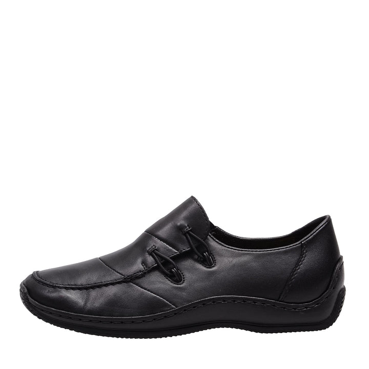 Rieker L1762 Antistress Womens Black Leather Walking Casual Comfort Slip On Shoes (Copy)