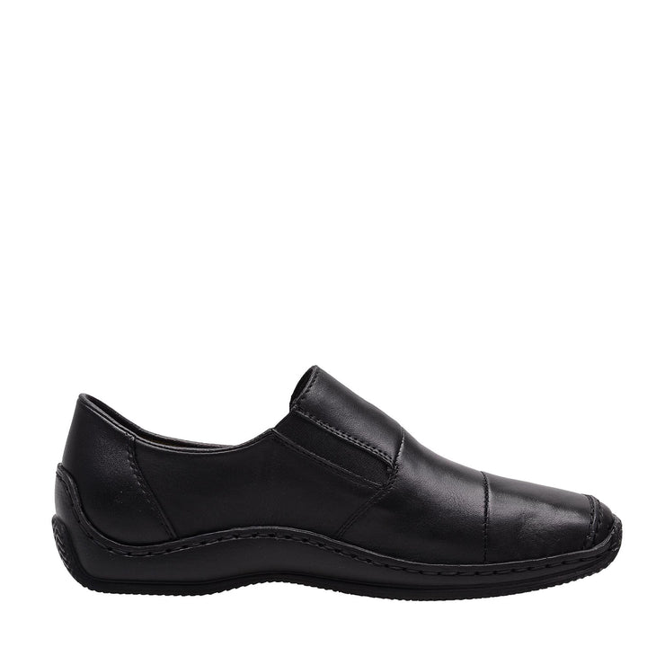 Rieker L1762 Antistress Womens Black Leather Walking Casual Comfort Slip On Shoes (Copy)