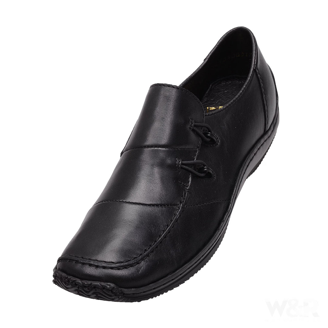 Rieker L1762 Antistress Womens Black Leather Walking Casual Comfort Slip On Shoes (Copy)