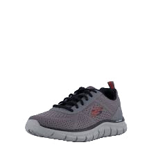 Skechers Track Leshur Mens Light Weight Mesh Lace Up Trainers With Memory Foam Grey