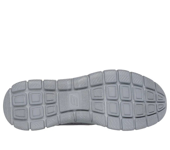 Skechers Track Leshur Mens Light Weight Mesh Lace Up Trainers With Memory Foam Grey