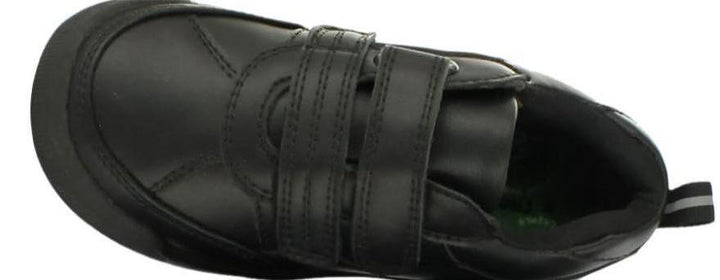 Little Green Feet Spider Boys Recycled Vegan Black Double Touch Fasten Recycled Vegan School Shoes