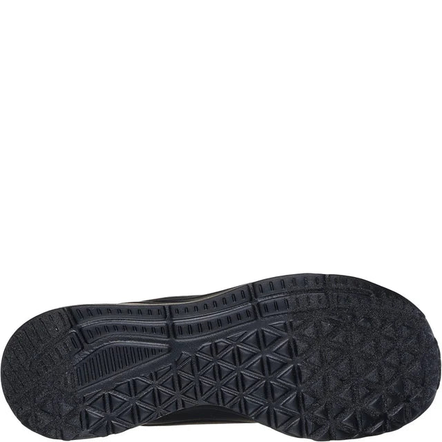 Skechers Street Uno Lite Work Ladies Light Weight Bungee Lace Faux Leather Wedge Athleisure Trainers Black
