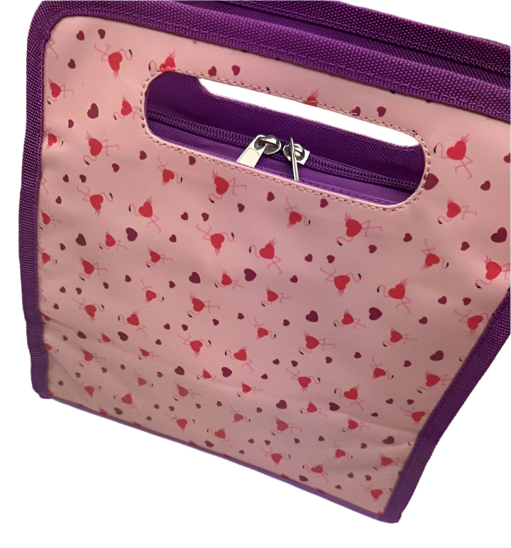 Gola Childrens Thermal Lined Lunchbox/ Mini Cool Box Pink Hearts Design With Handle & Double Zip Fasten