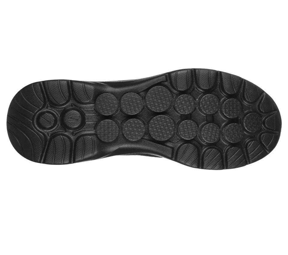 Skechers Mens Black Memory Foam Mesh Go Walk 6 Motley Comfort Slip On Trainers