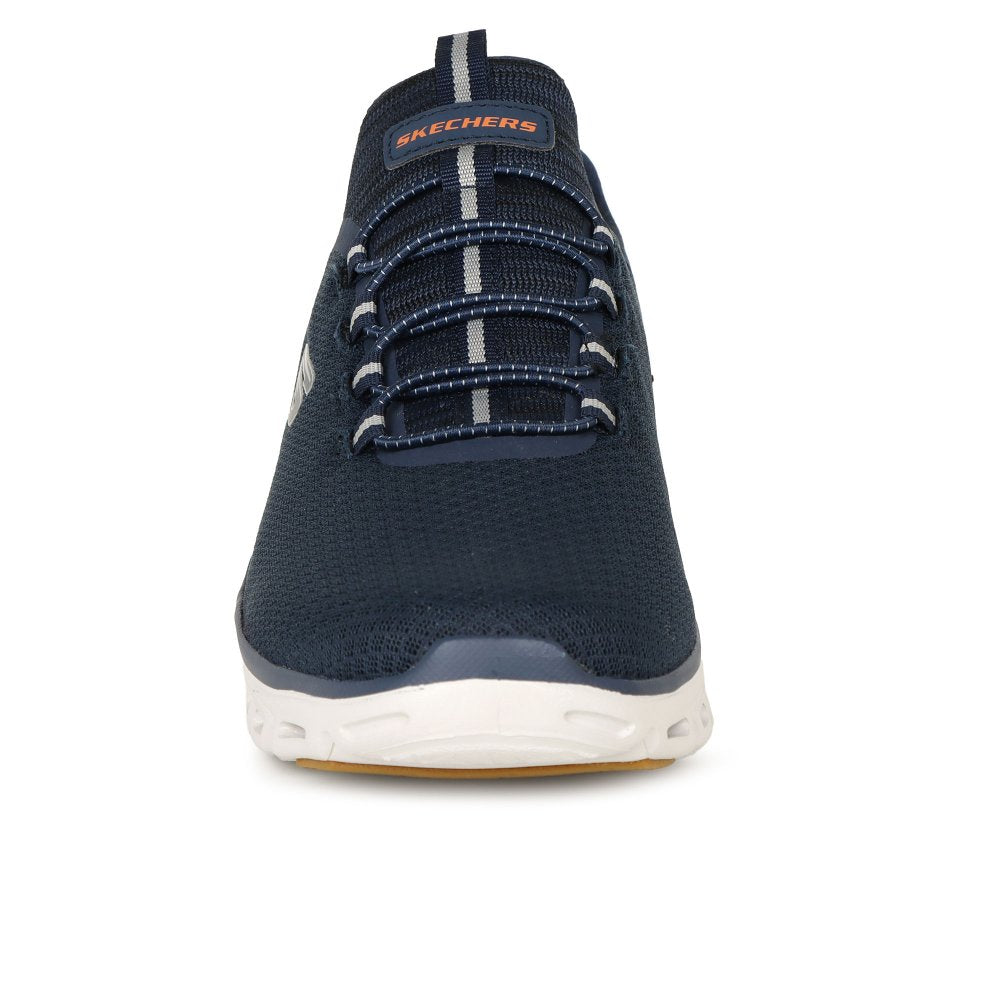 Skechers Slip Ins Glide Step Noxus Bungee Elasticated Hands Free Slip On Trainers With Memory Foam Navy
