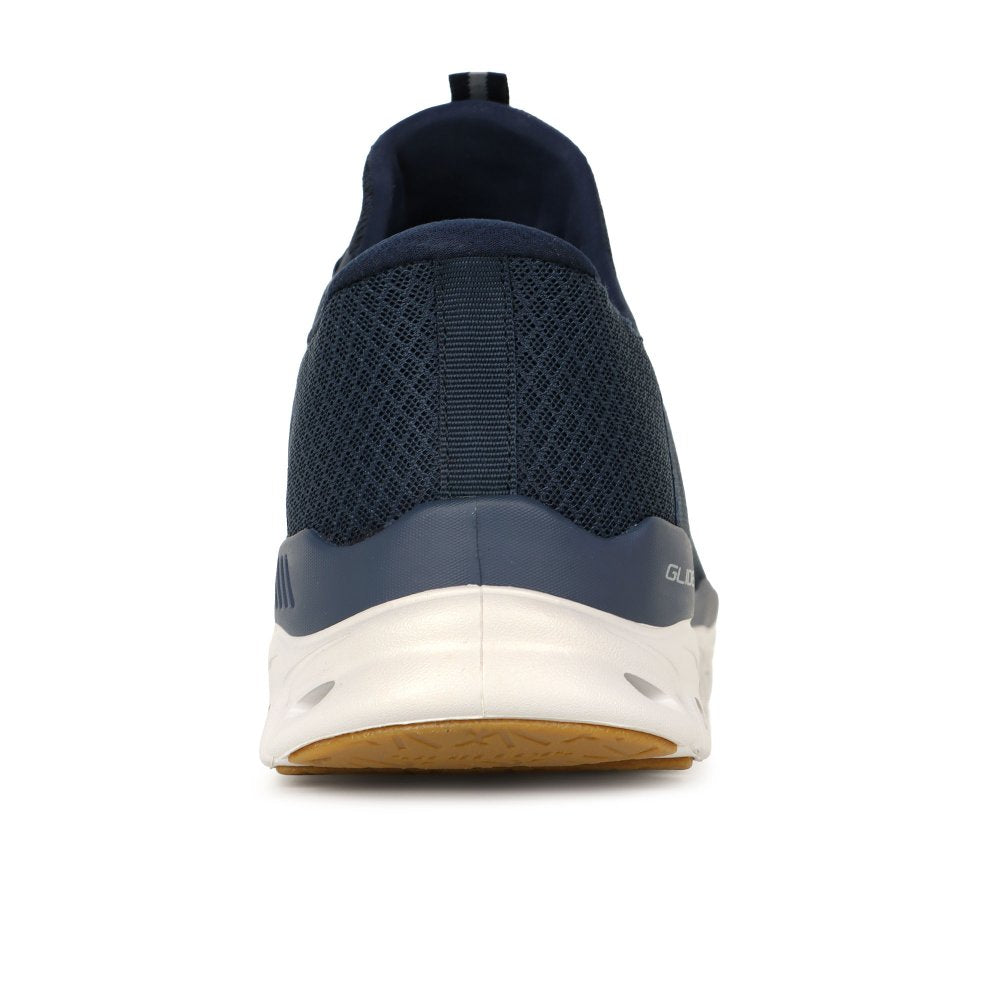 Skechers Slip Ins Glide Step Noxus Bungee Elasticated Hands Free Slip On Trainers With Memory Foam Navy