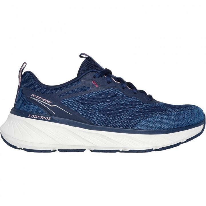 Skechers Edge Ride Power Flow Ladies Relaxed Fit Machine Washable Lace Up Trainers With Memory Foam