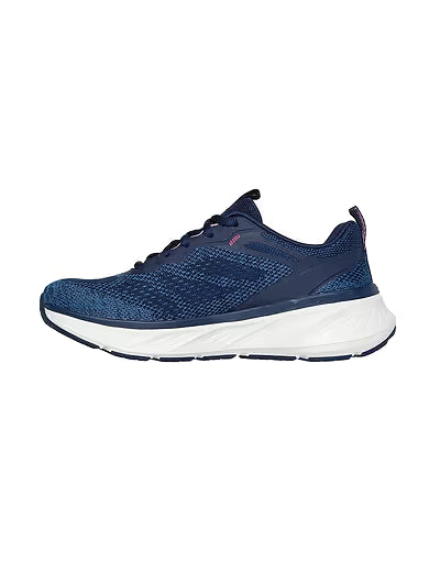 Skechers Edge Ride Power Flow Ladies Relaxed Fit Machine Washable Lace Up Trainers With Memory Foam