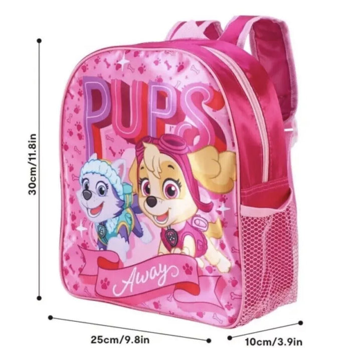 Paw Patrol Official Pups Away Skye Everest Childrens Girls Boys Backpack School Nursey Pink