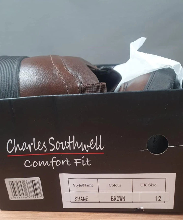 Charles Southwell Shane Men's Wide Fit Brown Slip-On Loafers Comfort Fit Shoes