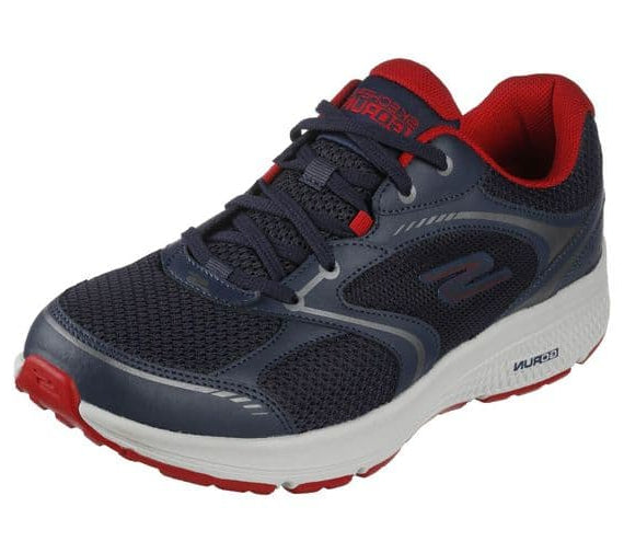 Skechers Go Run Consistent Specie Mens Navy/Red Ortholite Running Trainers With Air Cooled Goga Mat Insoles