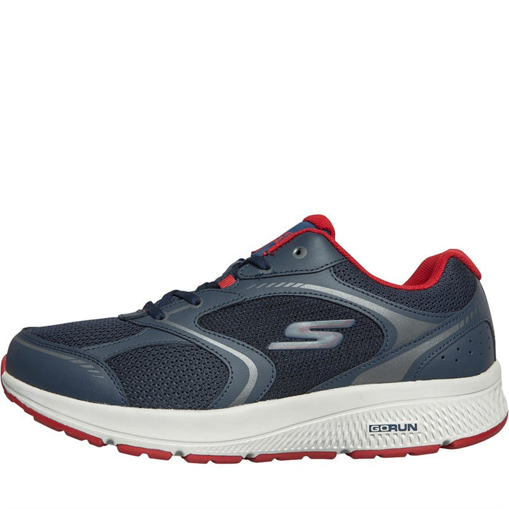 Skechers Go Run Consistent Specie Mens Navy/Red Ortholite Running Trainers With Air Cooled Goga Mat Insoles