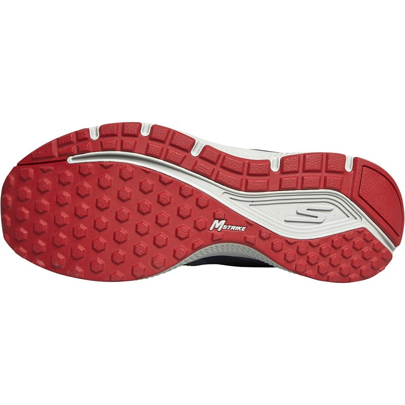 Skechers Go Run Consistent Specie Mens Navy/Red Ortholite Running Trainers With Air Cooled Goga Mat Insoles