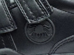 Little Green Feet Spider Boys Recycled Vegan Black Double Touch Fasten Recycled Vegan School Shoes