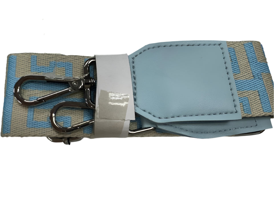 Replacement Fabric Adjustable Bag Strap Geometric L S Logo Blue/Beige