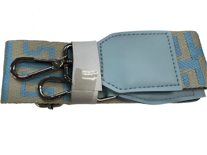 Replacement Fabric Adjustable Bag Strap Geometric L S Logo Blue/Beige