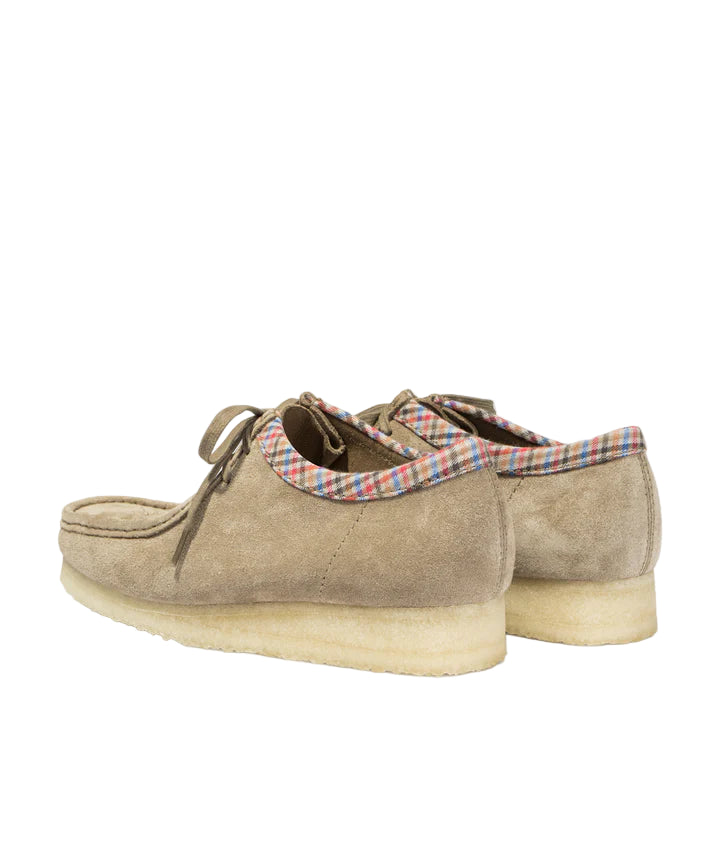 Clarks Originals Mens Taupe Combi Suede Wallabee Lace Up Crepe Soles