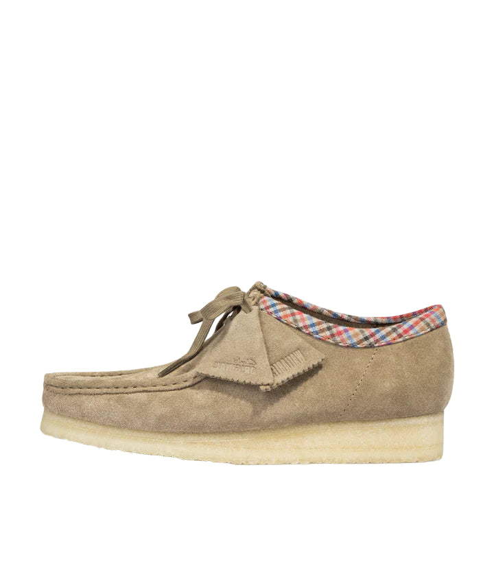 Clarks Originals Mens Taupe Combi Suede Wallabee Lace Up Crepe Soles