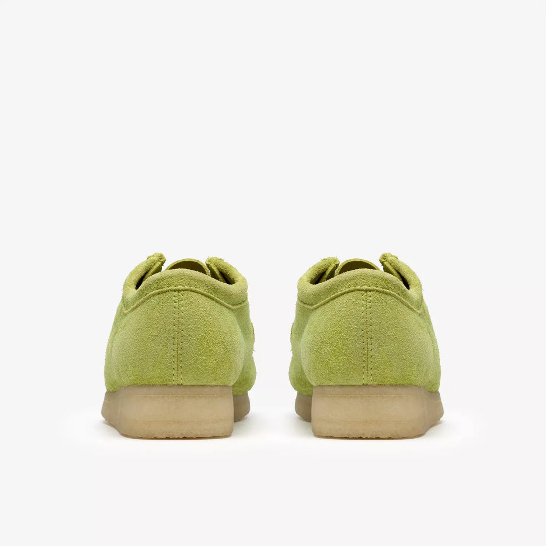 Clarks Originals Mens Lime Green Suede Wallabee Lace Up Shoes Crepe Soles
