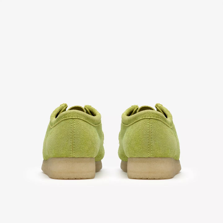 Clarks Originals Mens Lime Green Suede Wallabee Lace Up Shoes Crepe Soles