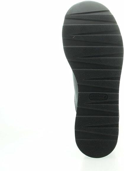 Waldlaufer H-Lana Ladies Wide Fit Black Deerskin Leather Lace/Zip Up Trainer