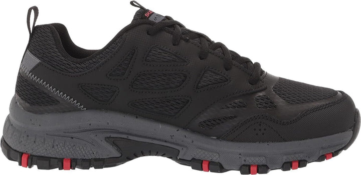 Skechers Mens Wide Fit Hillcrest Black/Charcoal Cushioned Insole Hiking Trainers