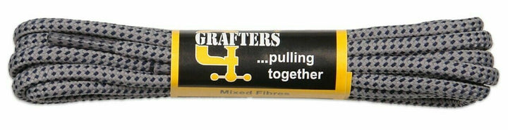 2 PAIRS OF GRAFTERS 140CM GREY STRONG ROUND HIKING WORK BOOT SHOE LACES