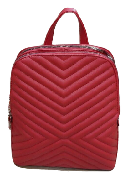 Long & Son Ladies Faux Leather V Quilted Adjustable Straps 