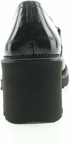 Waldlaufer H-Lana Ladies Wide Fit Black Deerskin Leather Lace/Zip Up Trainer