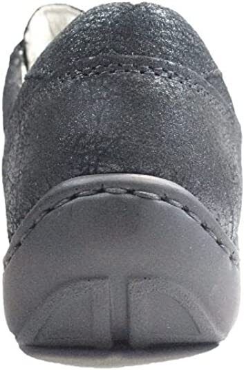 Waldlaufer Henni WIDE FIT Black Nubuck Leather Casual Double Strap Shoe Size 4.5
