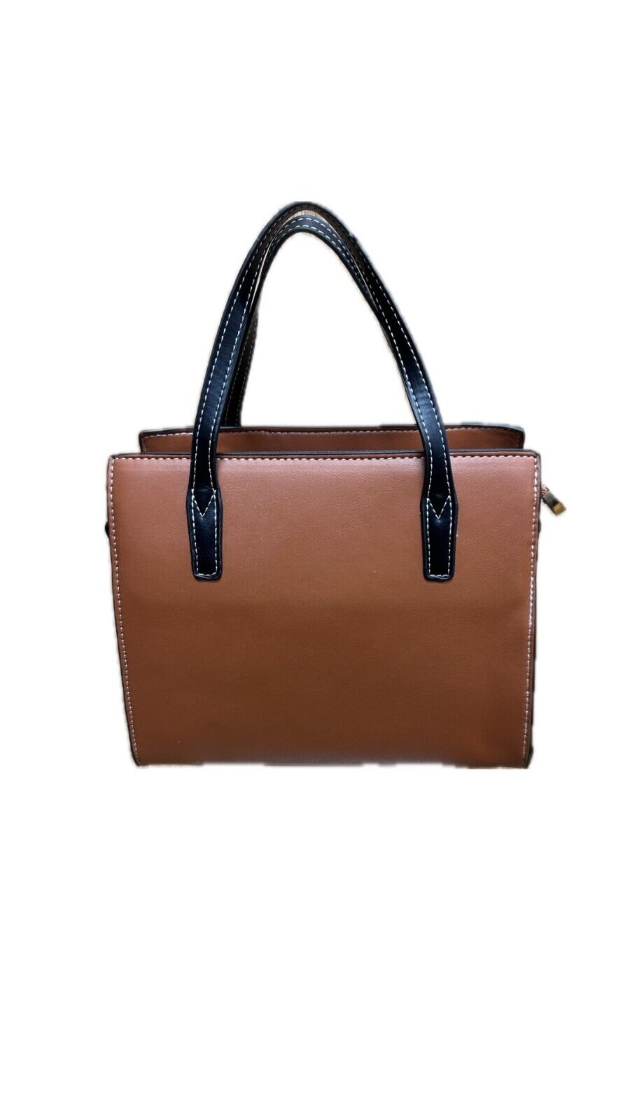 Ladies Tan Multi Faux Leather Detachable Cross body Strap Top Handle Handbag