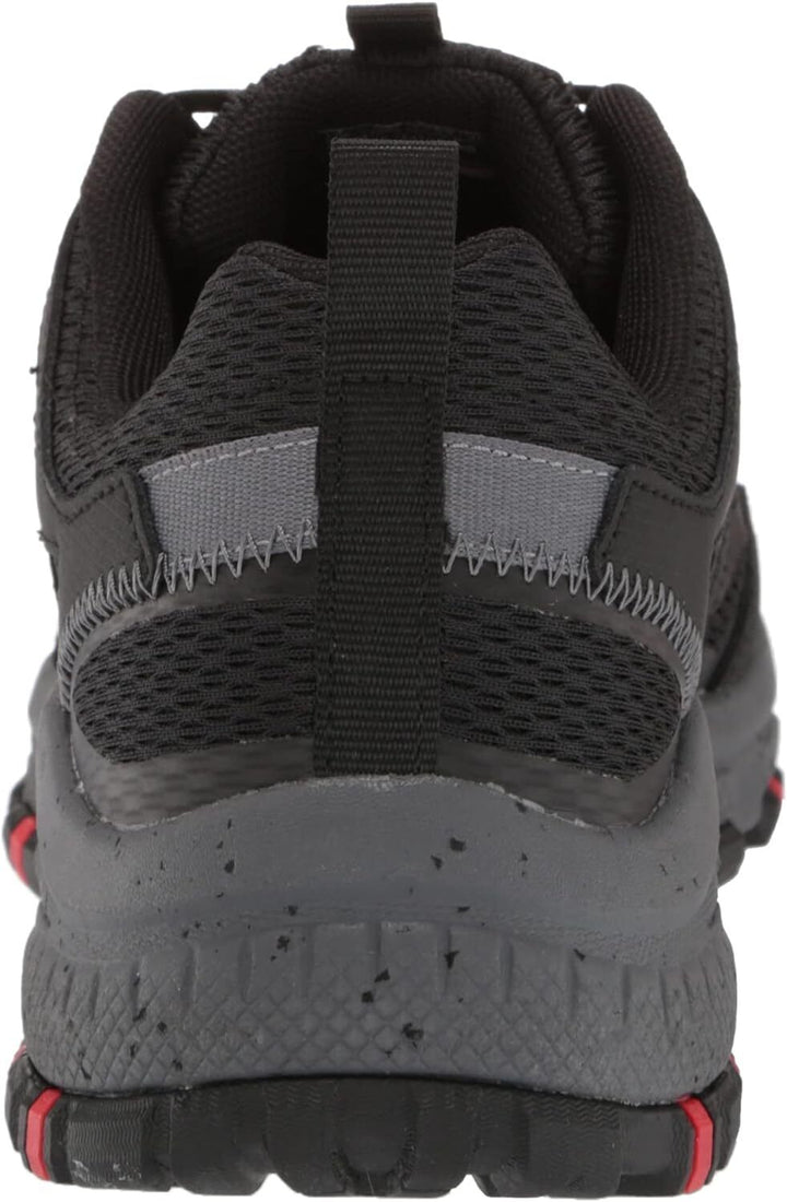 Skechers Mens Wide Fit Hillcrest Black/Charcoal Cushioned Insole Hiking Trainers